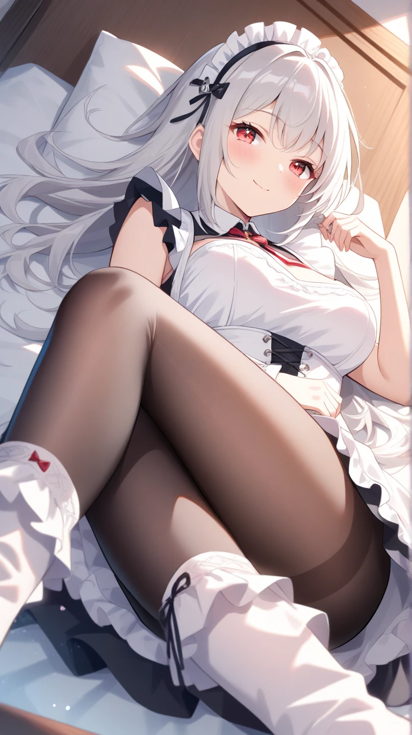 White panties,Big breasts with legs spread,High resolution,1girl,Heart-shaped hair,dojikko,Sitting,long hair,white,whole body