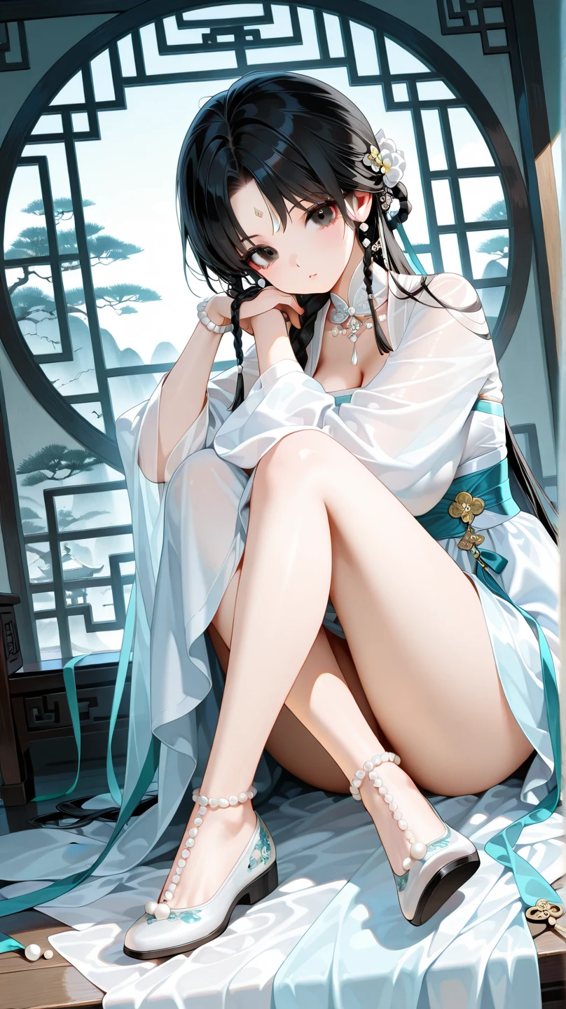 Masterpiece, Best quality, The woman lies on the bed，tempting pose，slutty，huge tit，thick thight（closeup cleavage，snow-white，），Lewdness，nabel，Pink silk satin，seductive grin smile，Delicate face，2.5D super exquisite art style，offcial art，Best quality，tmasterpiece，Graceful woman，Snow-whiteskin，Delicate silhouette，Close-up of the skin，expert
￼