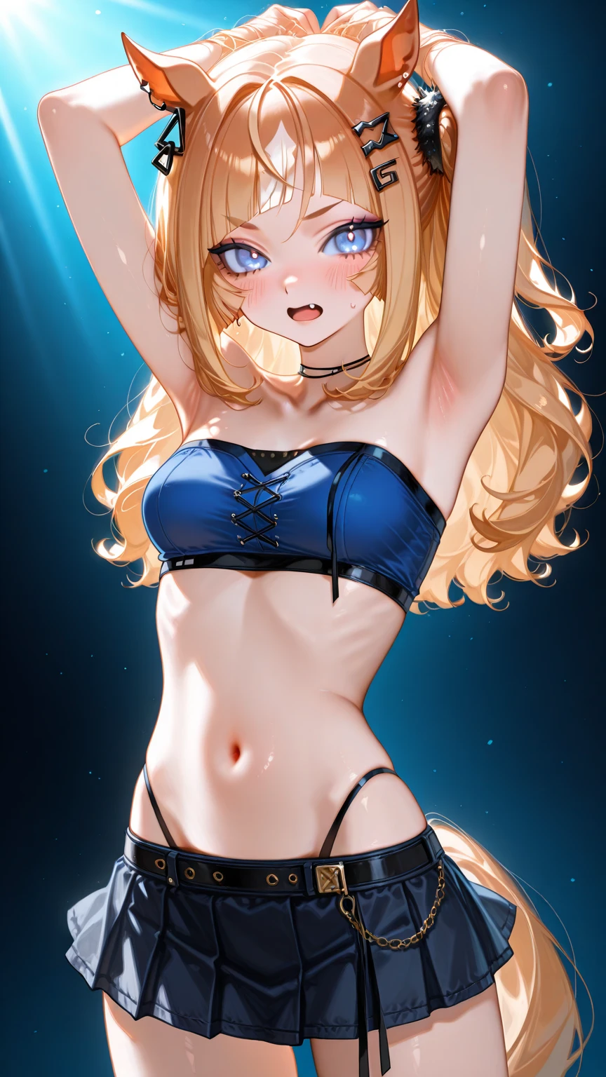 (​masterpiece, top-quality, detaileds), (((anime screencap:1.30))), 1 girl, ((solo:1.5)), (((gold city \(umamusume))\))), (long hair:1.2), (animal ears, horse girl, ), cute, ((beautiful eyes:1.2)), (cute eyes:1.2), ((Detailed details eyes:1.5)), beautiful face, beautiful hair, (((cute smile, happy)), ((saggy medium small breasts:1.5)), (puffy nipples:1.5), ((large areolae:1.2)), (((breasts apart:1.5))), (((slim body))), (mature female), ((((sexy)))), standing,(((Bodycon Dress:1.10)), (((shiny clothes:1.20))), ((high heel:1.5)) , (((shiny skin))), (((very sweating:1.10))), ((full body)), (oil skin:1.2), ((slut:1.20)), ((bitch:1.30)), ((in heat:1.20)), ((pussy juce:1.30)), (((red bra, red thong,:1.10))),