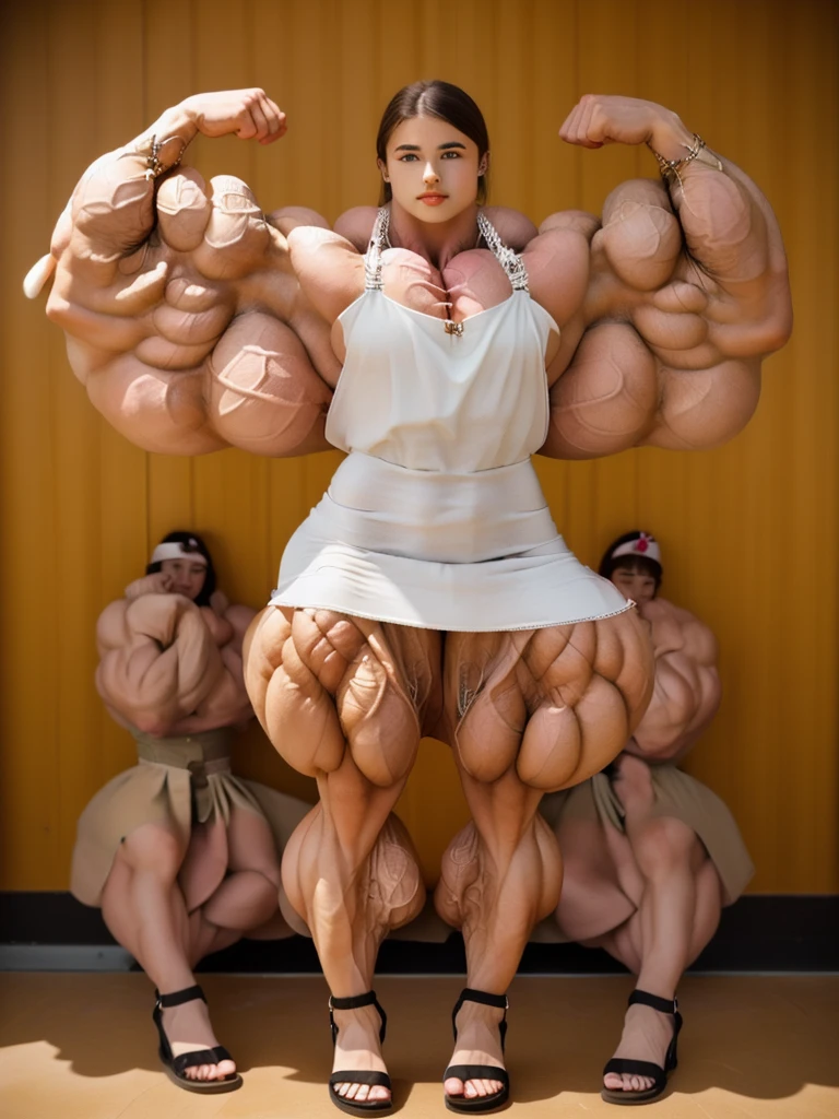 Highest quality、High resolution、Very detailed、Bright lighting、One girl、Full body photo、Black Hair、Short Hair、smile、(((Big Tits)))、(((Bikini)))、(((muscular)))、(((Hyper huge Muscle:1.2)))、(((Incredibly large muscles:1.2)))、(((Extremely large muscles:1.2)))、huge、(((Huge body)))、((Long legs))、(((very thick paws)))、(((Expanding Body)))、(((Huge body)))、(((An immeasurably large body:1.2)))、(((Very small face)))、(((Unusually developed super huge breasts:1.2)))、(((Super Heavy Muscle:1.2)))