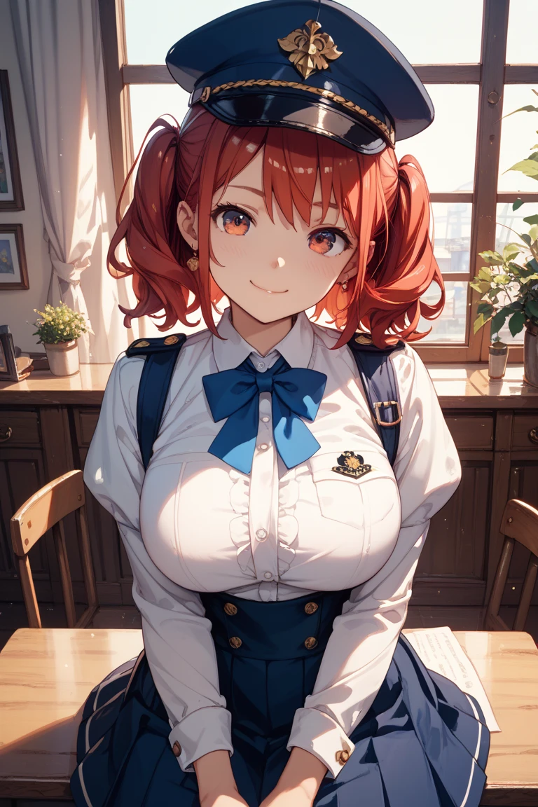 funger, very detailed illustration, 1girl, big breasts, high res high quality, masterpiece, looking at viewer, (knight), orange hair, absurdness, ultra-detailed, short hair