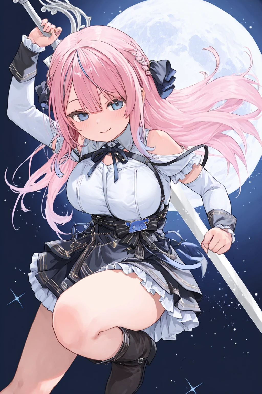 ((best quality)), (Ultra Detailed), ((Extremely detailed)), (fair), ((girl)),  ((Ultra HD)), (masterpiece), (high quality), (best quality), (4K), (high quality), （1个girl），Parted bangs, ((Hair intake)), Long hair,（Random Hairstyle）， Big Breasts, slim body, （Transparent fabric），Succubus， Normal arm ，miniskirt ，Exposing underwear，Exposing the belly，Belly tattoo，Starry Sky，Put your hands behind your back