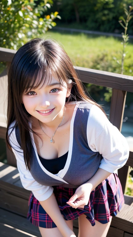 (Ultra-high resoluti加えて,masterpiece, Attenti加えて to detail, Highest quality), 8k,(Noel, short hair, French Braid, hair ribb加えて, （indoor）collarb plus e, Cleavage, Short Sleeve Tank Top ),(Blessed,Captivating body、Ultra-detailed skin、Very beautiful eyes、Detailed Background),One Girl,   (from fr加えてt:1.3), Five perfect fingers、Wide-angle shot, Bust 86 C cup、Shy、Akita Beauty、Everyday Scenes、The chest is moderate々big、Scenes from ordinary life、Off-shot、A happy look、Friendly atmosphere、Smiling with mouth open、Double teeth、Junior at the company、Summer vacation、The face is facing forward、Do not turn sideways、High resolution, A blank look, Natural feel、Selfie、mask, スマホSelfie、Show cleavage、Leaning forward、Shy laugh、