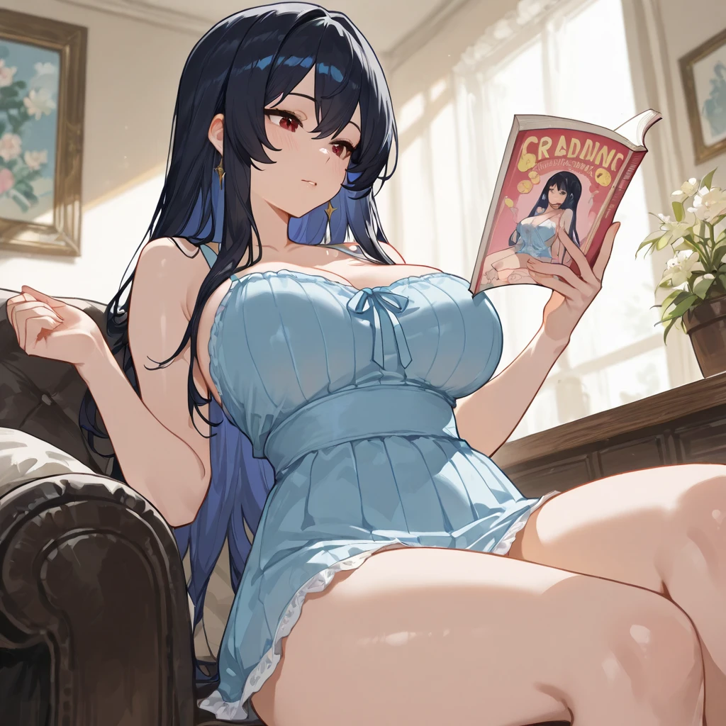 Anime - Woman in style sitting at a table，On his lap was a book, On a table, seductive anime girls, Smooth anime CG art, Biomechanical OPPAI, 8K high quality detailed art, | fine detail anime, pixiv 3dcg, beautiful and seductive anime woman, [ 4 K digital art ]!!, Detailed digital anime art, Large big tits
