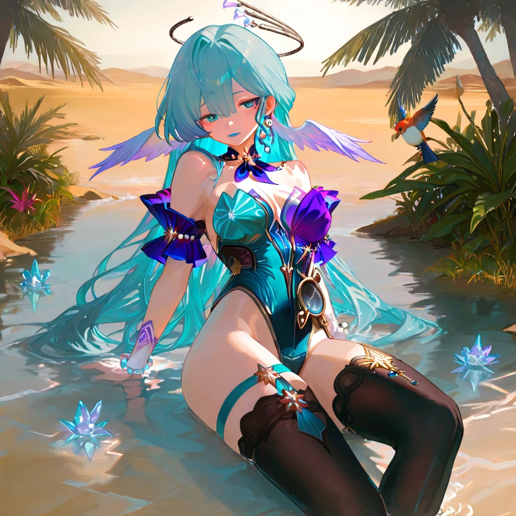 (full body image of an ice elf:1.2),(prone on a fluffy bed),full body, medium length elf ears, pointy ears,ice around, frosty theme,exotic pose, seductive body, lay down, (prone in a sexy way,showing the nice ass:1.3),( shiny yellow eyes:1.2), light smile,sexy Russian style costume, Blue crystal jewelry, icy blue glowing tattoos,Detailed,Realistic,4k highly detail,by Mappa studios,masterpiece,best quality,official art,illustration,ligne claire,(cool_color),perfect composition,fantasy,focused,rule of third,5