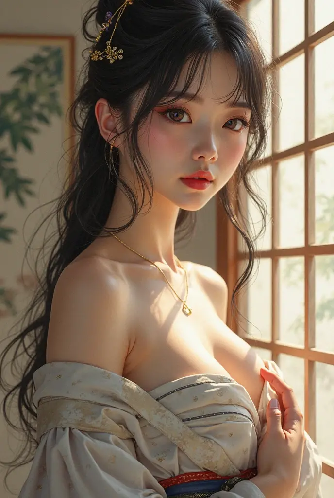1girl,solo,(bright red lips,blush:0.9),(huge breasts,(sagging breasts)),pose,nsfw,nude,nude nipples,twin braids,braided,happy,smile,close-up,upper body,(pureerosface_v1:0.3),looking at viewer,<lora:\`!T[f:0.33> <lora:zyd232_ChineseGirl_v4_2:0.2>,(mole under eye:0.7),blue eyes,<lora:sharp_eyes:0.2>,sharp_eyes,(bright red lips:0.8),(blush:0.6),
<lora:add_detail:0.33>,(dslr),night,in dark,dark theme,<lora:epi_noiseoffset2:0.8>,
masterpiece,official art,best quality,ray tracing,volumetric light,realistic,photorealistic,ultra highres,vivid,zydG,tianfeng1,