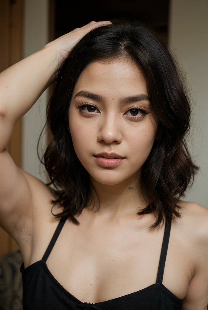 Beautiful chinese woman, 16 years old, , dark eyes, innocent face, thin pointy nose, natural short straight hair, athletic body, busty, dark brown kimono with cleavage, lying face up on a tatami,,,High resolution, masterpiece, Best Quality, Intricate details, Highly detailed, Sharp Focus, Detailed skin, Realistic skin texture, Texture, Detailed eyes, Professional, 4K, shot in Canon, 85 mm, Shallow depth of field, Kodak Vision Color, Perfect Fit Body, Extremely detailed, a picture_\(Ultras\), Photorealistic, Realistic, Post-processing, Maximum Detail, Roughness, Real life, A hyper-realistic, Photography, 8K UHD, Photography