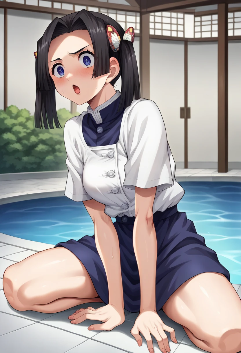 40&#39;Thin magenta polo shirt No bra Lower body Japanese Very short No pubic hair No panties Beautiful breasts Embarrassed Shyness Trouble Beautiful breasts Sitting Wet Spreading legs Hot spring Black hair