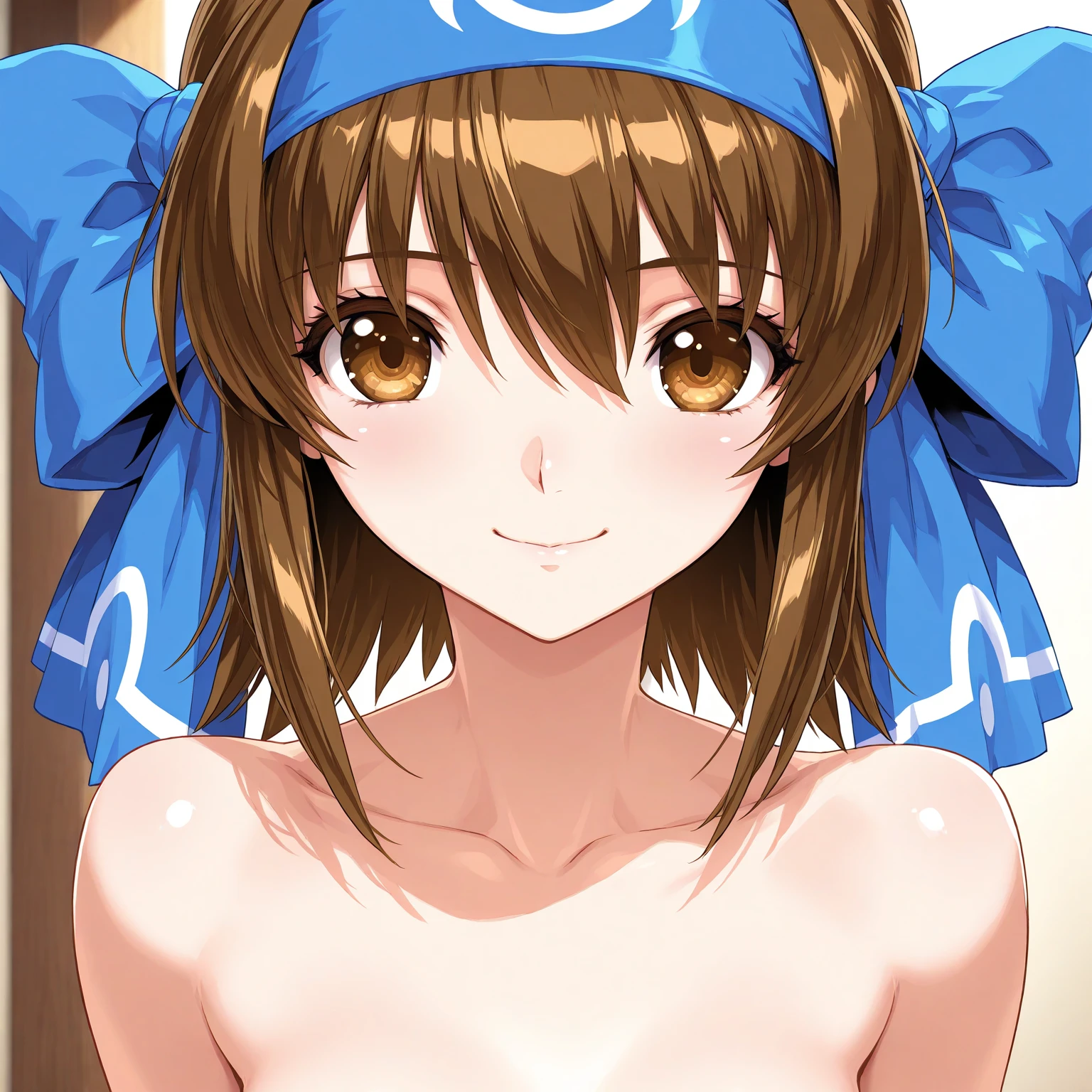 {{{nsfw}}}, {{{masterpiece}}}, {{{best quality}}}, {{ultra-detailed}}, {illustration}, {{an extremely delicate and beautiful}}, 1girl, (resna, brown hair, braid, blue eyes, medium breasts, slim body, 17 years old), (nude, neked:1.3), (collarbone), leaning forward, woman on top, squatting, 1man, pov, (vaginal sex, open legs), orgasm, steaming, from below,