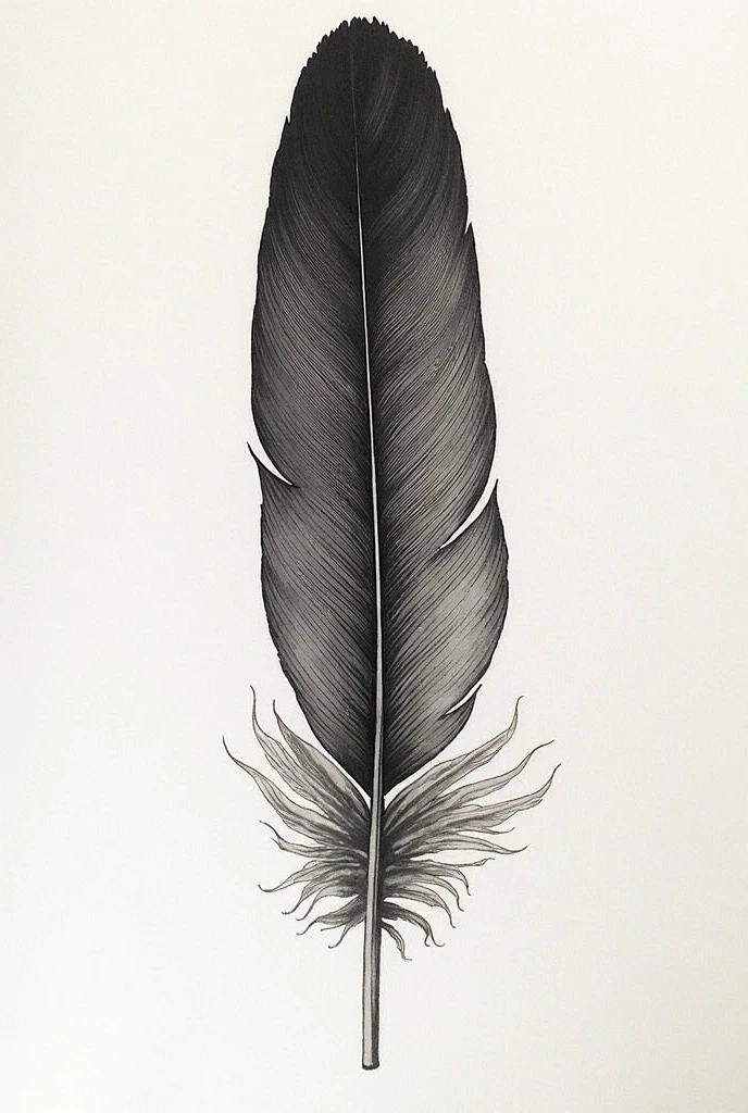 Create a logo design of a special, unique, poetic, minimalistic feather that represents a special creative brand called " Penamemoria". The brand is created by an artist called Rafael Figueiras. The logo must convey the sense of storytelling and music. Must include a boy, one acoustic guitar, a feather and a fantastic bird. Logo design and icon design present and impressed on a white t-shirt.