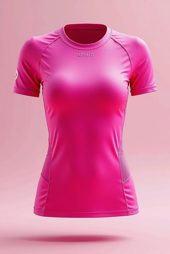 create an outstanding andbcreative pe shirt in combination of gray and pink for a contest


show the front and back