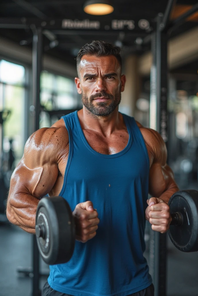 a man in the gym