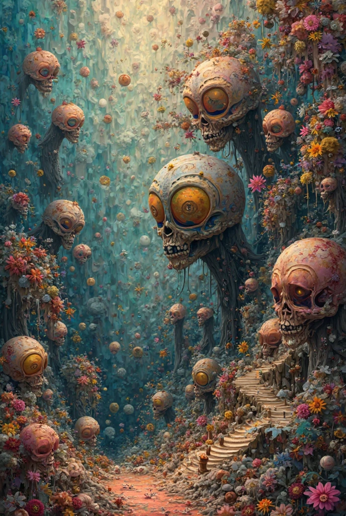 life and death , art inspired in Wadim Kashin, Intricate Details, Oil
