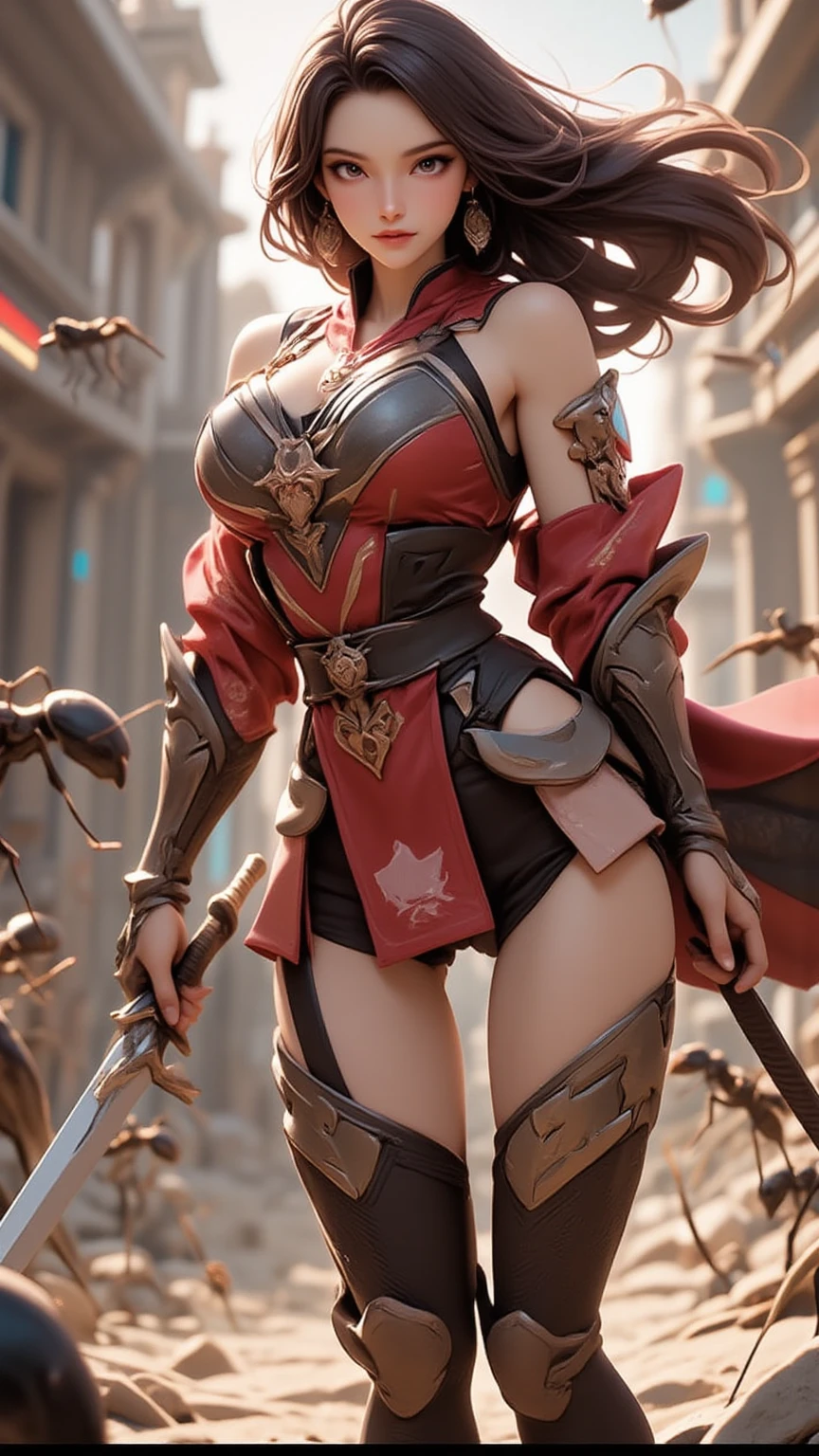 realistic, 1 women, best quality, 12k, HD, wear Allstar shoes, SLENDER BODY, SEXY LONG LEGS, FULL BODY:1.5), (LOOKING AT THE AUDIENCE:1), (WALKING ON CHERRY TREE STREET:1.3), long hair, big round breasts, cleavage, ponytail, necklace, jewelry, shorts, slim hips, hair tie, yellow eyes, black hair, super detailed, Eye details, hair details, person details, mouth details, face details, breast details, clothes details, hair details, pants details, hand details, whole body