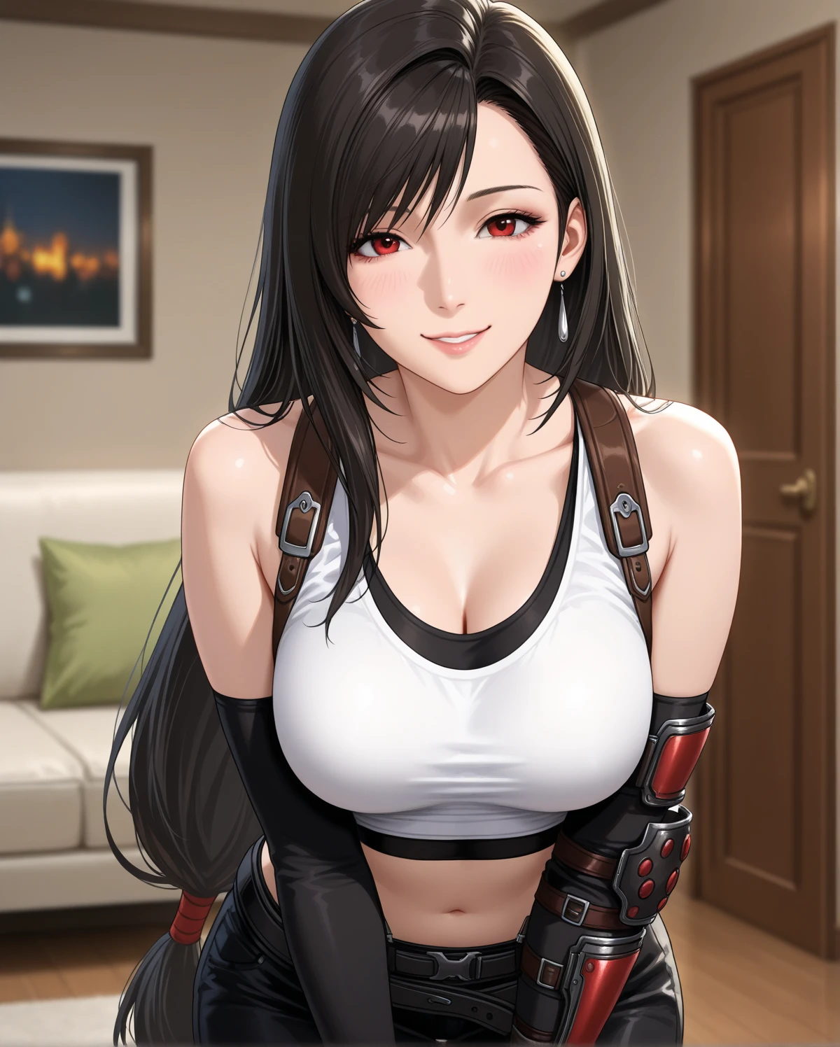 A woman with a large penis Tifa Lockhart