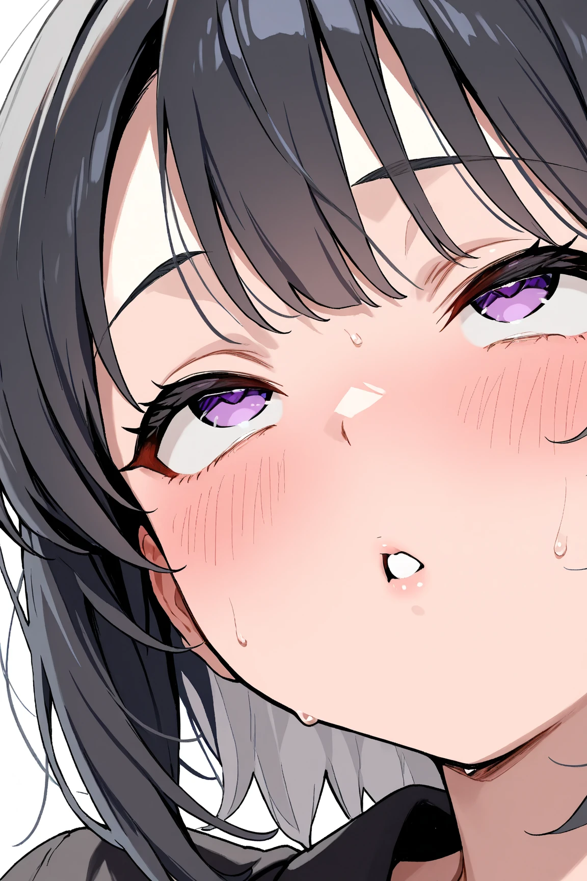 Masterpiece、top-quality、girl1、ultra-detailliert in mouth、At the back of the throat ahe face、Acme face、put out the tongue、droolng、dripping saliva Faces close、Facial Close-up