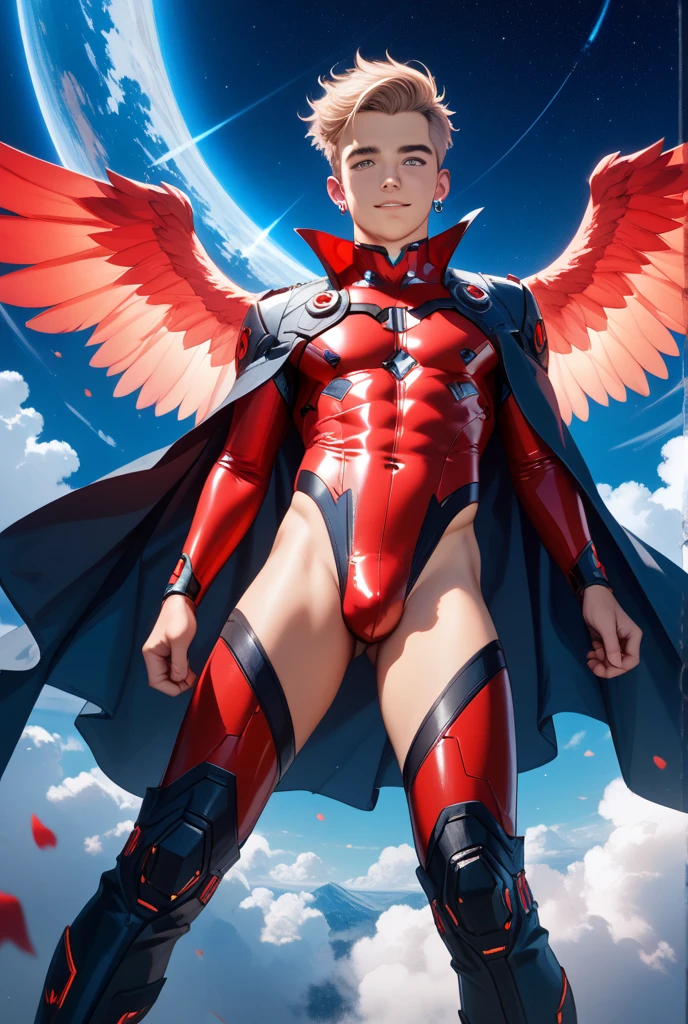Accurate anatomical depiction of the body,Huge muscles,cramped clothes,Young boy,Child,(((8-year-old boy)))Blue hat,Spiky Hair,Red vest,An innocent smile,Double teeth,Beyblade battle,(((Huge penis))),Crying face,(((Anal Sex,rape))),Body Harness,A lot of drool and sperm,Demon body and wings,A deep kiss,One penis per person,2boys