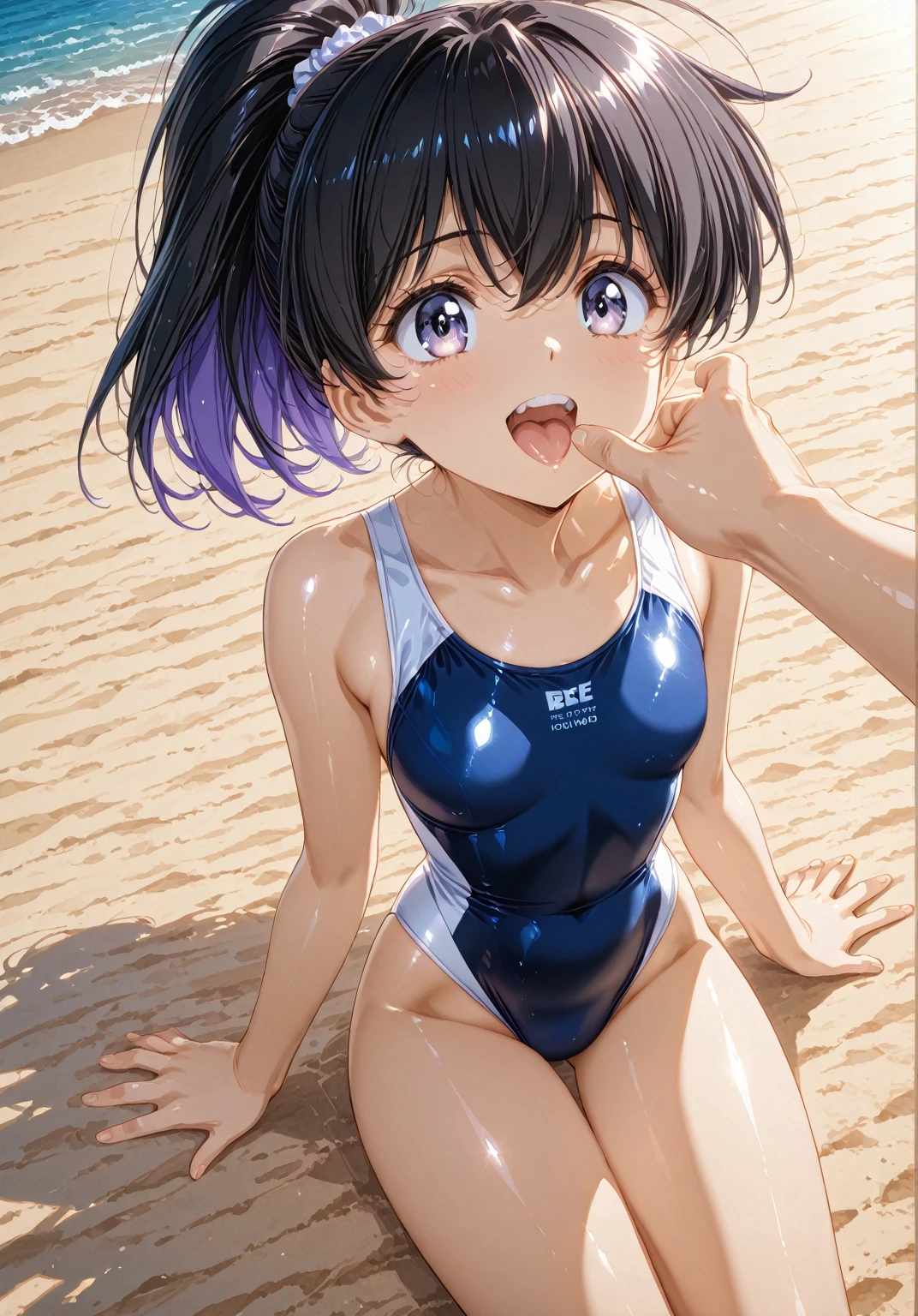 sweat Highest quality,Highest Resolution,(((Latex school swimsuit))) To Love-Ru Haruna Sairenji