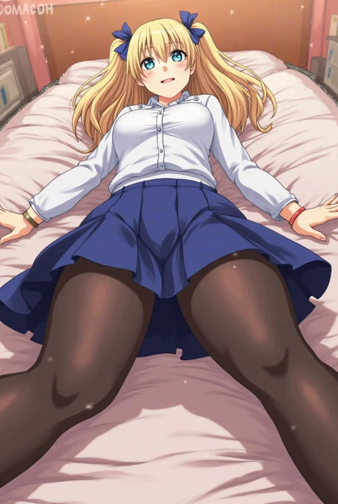 Apply white liquid all over the body、Pour white yogurt all over your body、opening legs、Blonde hair girl wearing white panties with ribbon open legs and digging into crotch、Leaking pee、Pee、Moriman、Crab crotch、Transparent areola、Open legs at M、Taken from below、Panties that bite into、Butt visible、Manguri gaeshi、Yellow eyes、glare、tearfilled eyes、Frightened face、Beautiful Woman、Lying in bed、Realstic、masterspiece, high - quality,Black tie, shirts, whiteshirt, paws, white sock、Ruined toilet