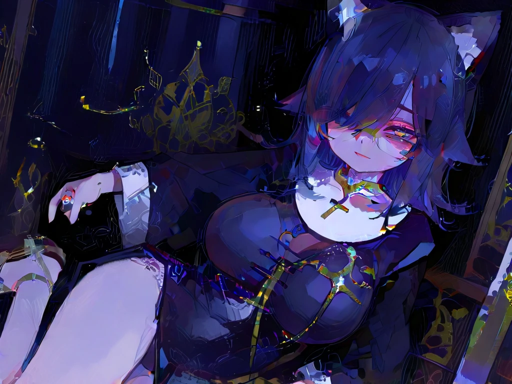covering ears 、1girl in, grey eyes, Long Aqua Hair, Cross-eyed、Stranger、View other people、Blunt bangs、Sitting,hand between legs,maid, Glasses, over-kneehighs,Ahegao , Silly,Sexual ecstasy,Drunken eyes,Blunt bangs, Black hair,(masutepiece:1.2, Best Quality), (finely detailed beautiful eye: 1.2), (Detailed background,Dark Fantasy), (beautifull detailed face), High contrast, (Best Illumination, extremely delicate and beautiful), ((Cinematic Light)), Colorful, Hyper Detail, Dramatic light, Intricate details,Full body、A dark-haired、Ahegao ( Silly / Sexual ecstasy)、Cross-eyed、Stranger、View other people、Blunt bangs、 over-kneehighs,Ahegao , Silly,Sexual ecstasy,Drunken eyes,Blunt bangs,,(masutepiece:1.2, Best Quality), (finely detailed beautiful eye: 1.2), (Detailed background,Dark Fantasy), (beautifull detailed face), High contrast, (Best Illumination, extremely delicate and beautiful), ((Cinematic Light)), Colorful, Hyper Detail, Dramatic light, Intricate details,