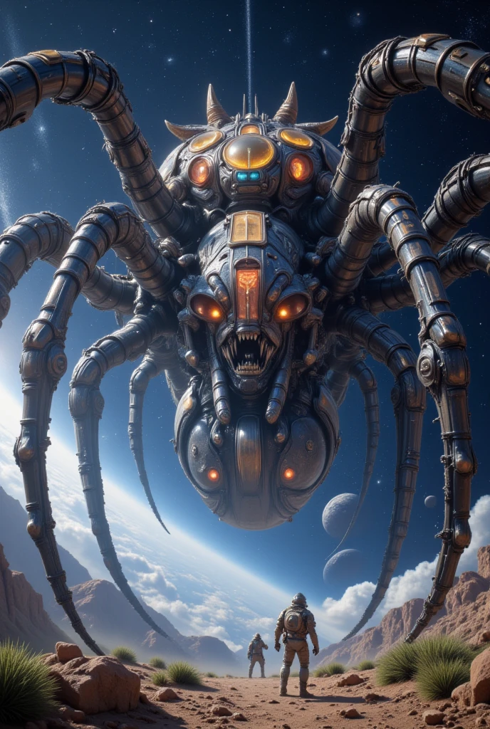 a retro comic style artwork, in the black vacuum of space, an unimaginable horror stirs, a pulsating slimy ovomorph rips open, revealing an agile deadly facehugger, hyper detailed, intricate, bold colors, dynamic composition, dramatic lighting, cinematic atmosphere, chiaroscuro, comic book shading, grunge textures, gritty, high contrast, vibrant, masterpiece, 8k, photorealistic