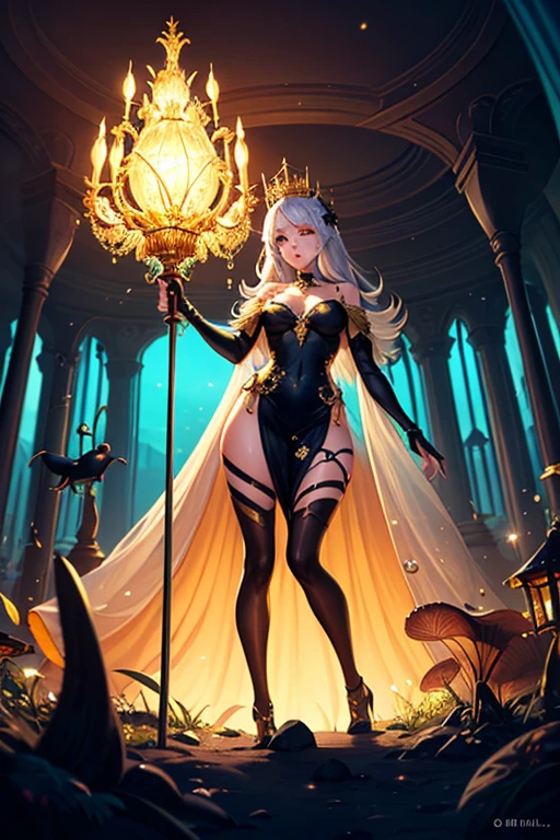 A digital illustration of a (mysterious:1.2) and (enigmatic:1.2) sorceress standing on the edge of a (glowing:1.2) portal, her eyes fixed on a (distant:1.1) horizon. She is dressed in a (voluminous:1.2) robe adorned with (intricate:1.1) patterns and (symbols:1.2) of magic, and her long, (luxurious:1.2) hair is held in place by a (sparkling:1.1) headband. In her hand, she holds a (glowing:1.2) staff, its (ethereal:1.2) energy swirling around her. Behind her, the portal leads to a (colorful:1.2) and (vibrant:1.1) landscape, filled with (exotic:1.1) plants and (fantastical:1.2) creatures. The image is rendered with a (smooth:1.1) and (sharp:1.1) focus, evoking a sense of (power:1.2) and (mystery:1.2). The overall effect is one of a (striking:1.2) and (mesmerizing:1.2) image, capturing the essence of the sorceress and her magical world. This image would be suitable for use on platforms such as (Artstation:1.1) and (Pixiv:1.1), and could be created by artists such as (Artgerm:1.1) and (Greg Rutkowski:1.1). It would be suitable for use in (concept art:1.1) and (illustration:1.1) projects, and could be presented in a variety of styles, including (digital painting:1.1) and (ink splashing:1.2). The overall effect is one of a (powerful:1.2) and (imposing:1.1) image, a true (masterpiece:1.2) of fantasy art.