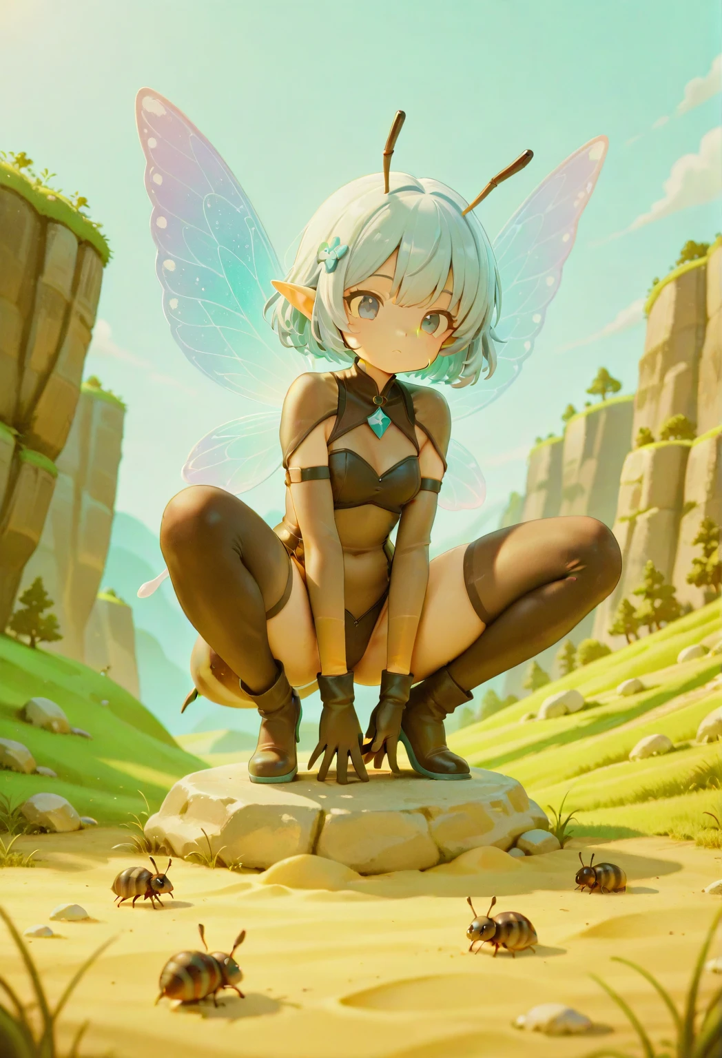 ((best quality)), ((masterpiece)), (detailed), 1girl, a fairy, various different types of insect wings, NSFW,Small space,Covered with tentacles, Tentacles around the body, many tentacles, captured by tentacles, bound, Fine details,Tentacled,Tied with tentacles, drooling,Crying,biting lip, gritting teeth, desperate, Detailed body,Full limbs,NSFW, wild environment, jungle, terrifying natural environment, horrific nature, predatory flora, fairy catcher, fairy trapper