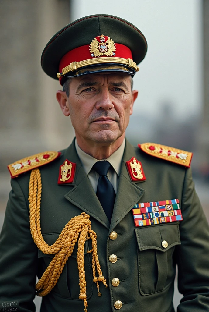 Nicolae Ceausescu, NC1,breathtaking close up portrait of 80yo Caribbean male World War II soldier at night 1945, Oblong face, sun wrinkles, masterpiece, award-winning, professional, highly detailed, Rembrandt lighting, low key lighting<lora:Ceausescu-000011:1>