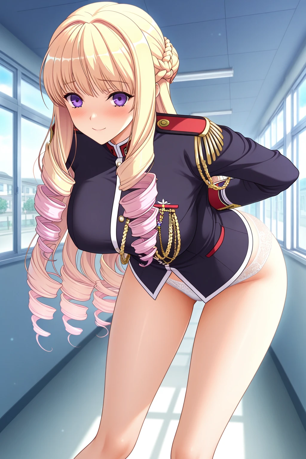 1 girl, Sayla Mass, spread legs、show white panties,It's elegant, muste piece, She squats down and spreads her legs showing her panties.、complicated, Army pink uniform dress with a super miniskirt so short you can almost see your pants.........、pure white panties、Please squat down and show me your white panties.........、Super miniskirt You can see the pants in the miniskirt、white panties、Reality, best quality, disorganized, high face detail, Perfect eyes, 18 years old, cowboy shot, realization、, vivid colors, pink uniform, Skirt、Photography、Gravure shooting style、real image、Highest image quality、1 girl, Sayla Mass, It's elegant,spread legs,show me your white panties, muste piece, complicated,super mini skirt、white panties、 Reality, best quality, disorganized, high face detail, Perfect eyes, 18 years old, cowboy shot, , vivid colors, white uniform, Skirt