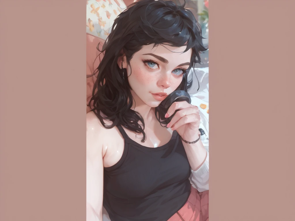 A sexy girl, black trench coat, cleavage, glowing purple aura, dramatic lighting, dark and stormy background, high detail, digital painting, illustration, (masterpiece, best quality:1.2), comic retro style