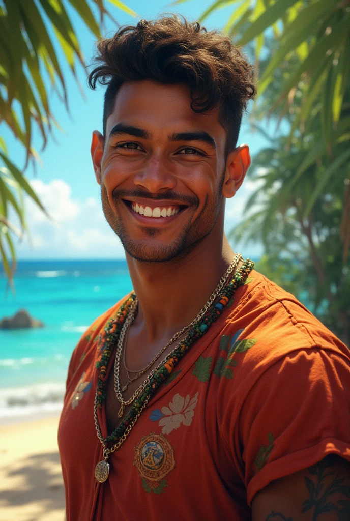 Peruvian man in his underwear