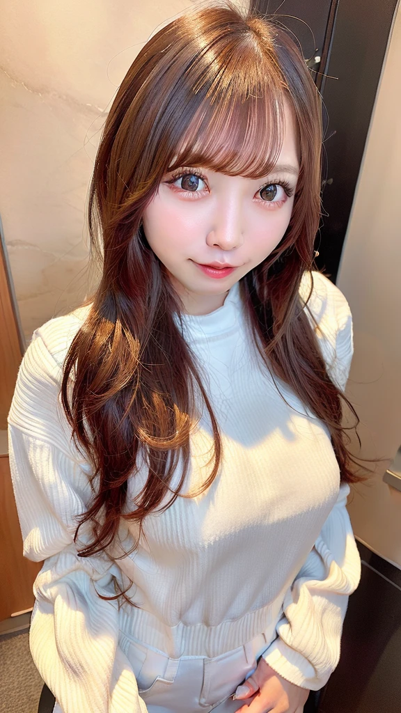 (Cowboy Shot、Highest quality、8k、Award-winning works、Ultra-high resolution)、One beautiful woman、(Knit dress)、(blonde:1.1)、Bright color contacts、Perfect Makeup、Bright and shiny lipstick、(Very heavy makeup:1.2)、(Deep pink around the eyes:1.1)、Beautiful bright eyeshadow、Heavy makeup around the eyes、(Huge breasts:1.2)、(Romantic affection:1.1)、The confused expression you make when you look at me、(Most of them emphasize the body line.:1.1)、(Strongly blurred vibrant Harajuku city background:1.1)、(Strongly blurred background:1.1)、Accurate anatomy、Ultra HD Hair、(Ultra-high resolutionの完璧な美しい歯:1.1)、Ultra-high definition beauty face、Ultra HD Hair、Ultra-high definition sparkling eyes、輝くUltra-high resolutionの美肌、Ultra-high resolutionの艶やかな唇Shortcuts, Twice the size, large breasts, Blushing, Open your mouth a little, Slanted Eyes, Shortcuts,