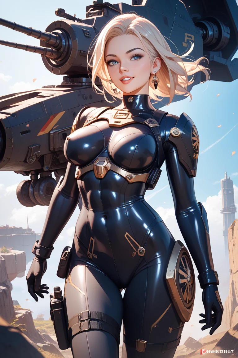 1 girl, ig model, taimanin, ninja, bodysuit, action pose, blonde hair, long hair, green eyes, lewd face, sexy, cleavage, armpits, large breasts, wide hips, thick thighs, muscles, abs, realistic, ray traced, desert, sand, night, stars, moon, clouds