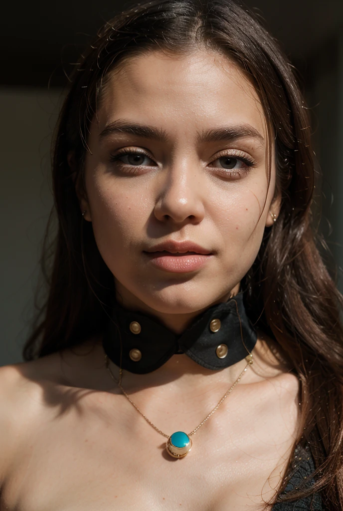 A girl wearing a ball gag 