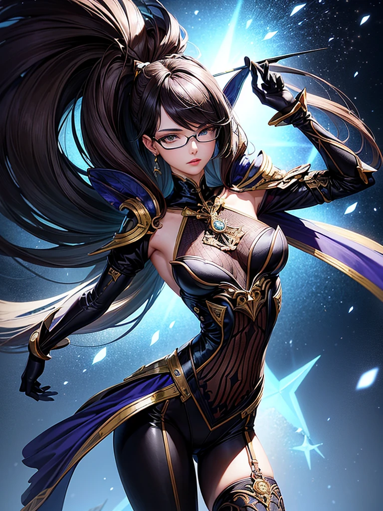(best quality,4k,8k,highres,masterpiece:1.2),ultra-detailed,realistic:1.37,beautiful detailed eyes,beautiful detailed lips,extremely detailed eyes and face,longeyelashes,blue-haired,sexy mage,(glasses),[dark background],spellcasting,enchanted staff,[mysterious aura],alluring gaze,magical elements,flowing robes,mystical symbols,sparkling effects,powerful pose,sorcery,flawless skin,colorful gradients,eye-catching lighting,vibrant colors,ethereal atmosphere,raging magical energy,spellbinding beauty,spellbook,alluring magic,mesmerizing visuals,glowing runes,fantasy realm,seductive charm,dark ambiance,hypnotic spell,enchanted landscape,mesmerizing artwork,luminous spells,enchanted world,magical prowess,irresistible allure,spellbound viewers.