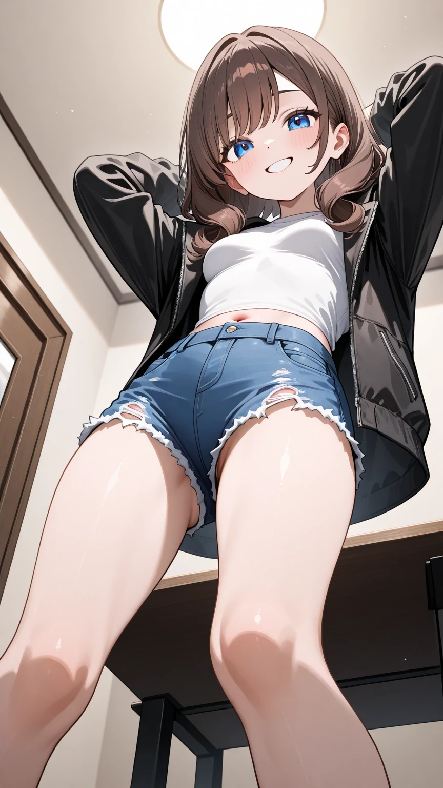 <lora:undressing_panties_v0.1:1>
1girl, panty pull, undressing, leaning forward, open jacket,, masterpiece, best quality, highly detailed