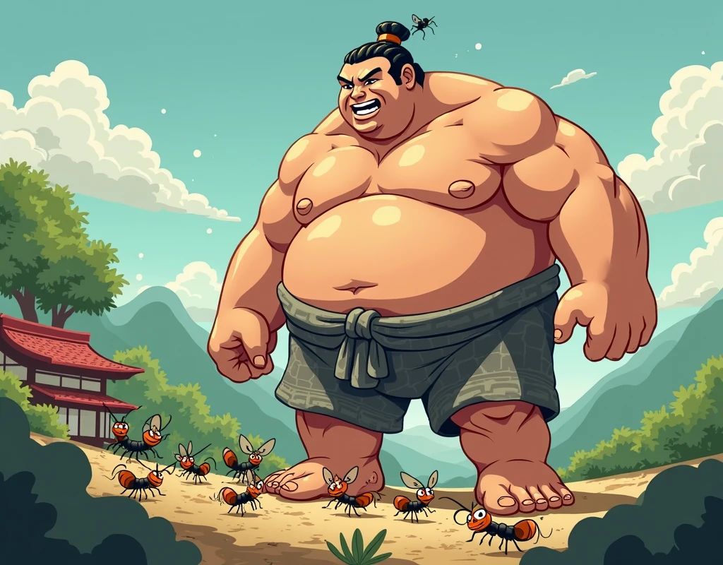 Ok make a fat chubby sumo wrestler rokudenashi style with a big bubble butt