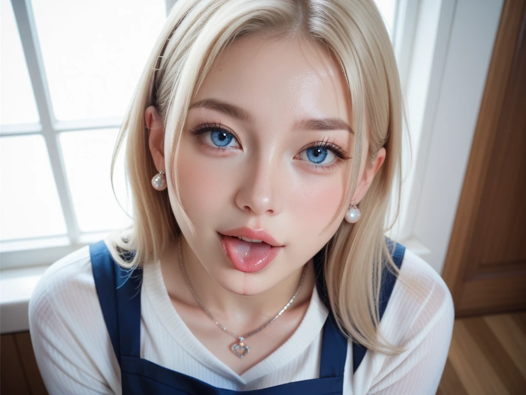 1girl, (ojos azules), (They are smiling), (En nombre de Minaj), caderas anchas, tetas grandes, grande, (La mejor calidad, 8k, Obra maestra: 1.3), Manos perfectas, Enfoque claro: 1.2, Belleza corporal perfecta: 1.4 , abdominales delgados: 1.2, Highly Detailed Face and Skin Texture, ojos detallados, 双眼皮, (maquillaje rosa con brillo :1.2), (Cabello largo rubio :1.2), escote camiseta blanca y pantalones cortos de mezclilla, (Primer plano en la cara :1.3), staring at the camera, Sentado en la cama, in a pink room