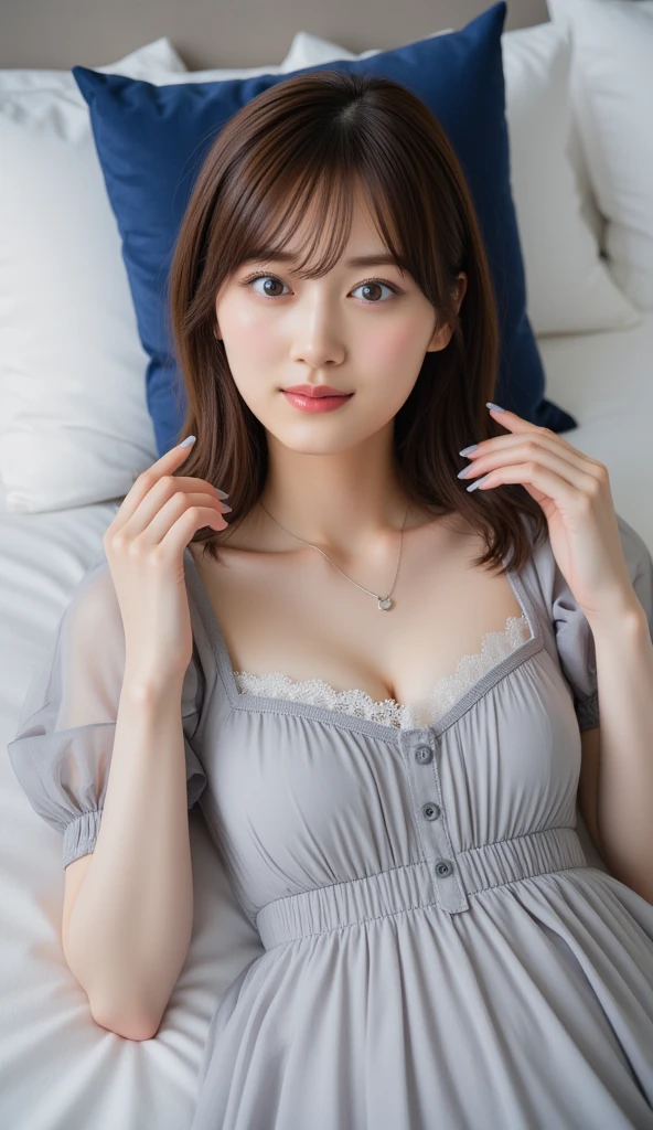 nsfw, (spread pussy:1.5) ,masutepiece, Best Quality, Photorealsitic, finely detail, hight resolution,beautiful japanese woman,beautiful detailed eyes, beautiful detailed lips, extremely detailed face, small head, small areola, cinematic lighting, photorealistic, 8k, high quality, hyper detailed, (looking at viewer:1.3),smile,(bra top),(short hair:1.2),(bed room),(lying on bed:1.3),(medium breasts:1.2),(inoueseika),slender,beautifull legs,(cleavage:1.3),(bokeh:1.3),(from above),(full body)