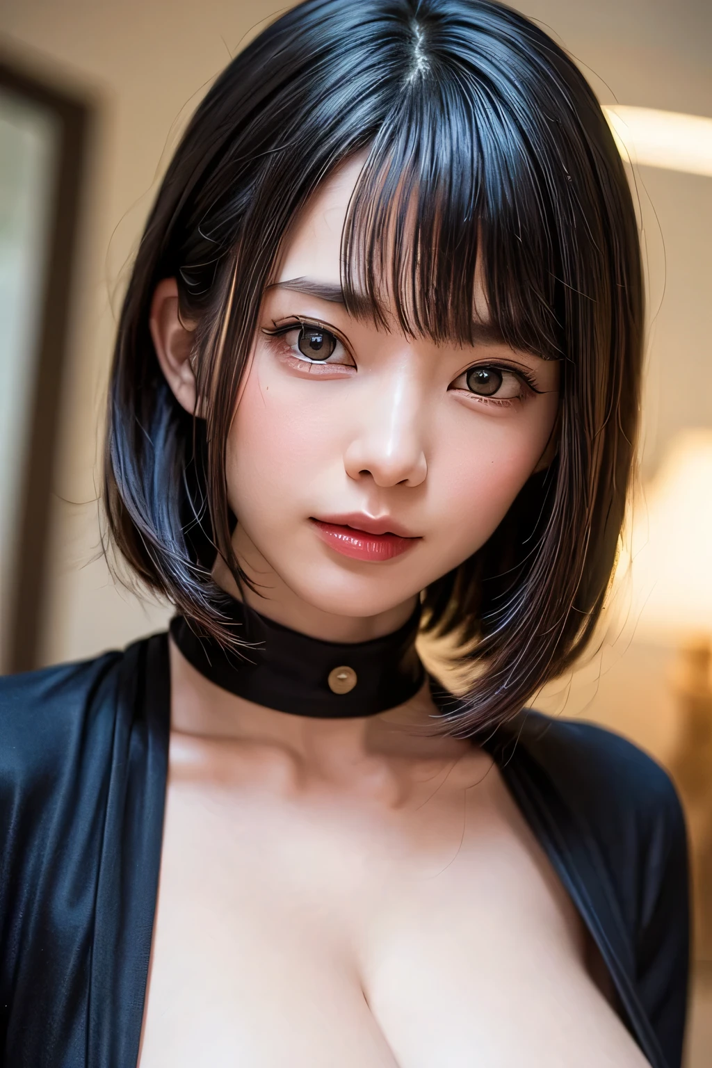 Shuten douji, Fate, Short Hair, Black Hair, Sexy, Submission, Room, Romantic, High Details, High Resolution, 4K, Ultra HD