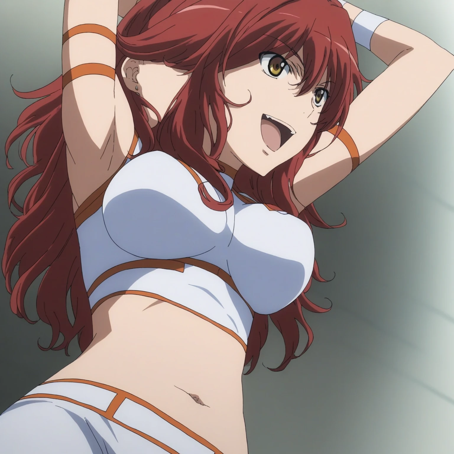 anime girl with long red hair holding a yellow bird, rias gremory, kurisu makise, makise kurisu, kurisu makise steins gate anime, anime girl with long hair, inspired by Nishikawa Sukenobu, drak, advanced digital anime art ”, zerochan art, shikishi, beautiful anime girl squatting