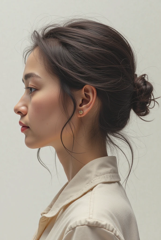 ((Highest quality, 8k, masterpiece :1.3)), One girl, Beautiful woman with slim abdominal muscles :1.3, (Random Hairstyles, Huge breasts :1.2), Casual clothing :1.2, indoor, Highly detailed face, Fine grain, double eyelid、Japanese women