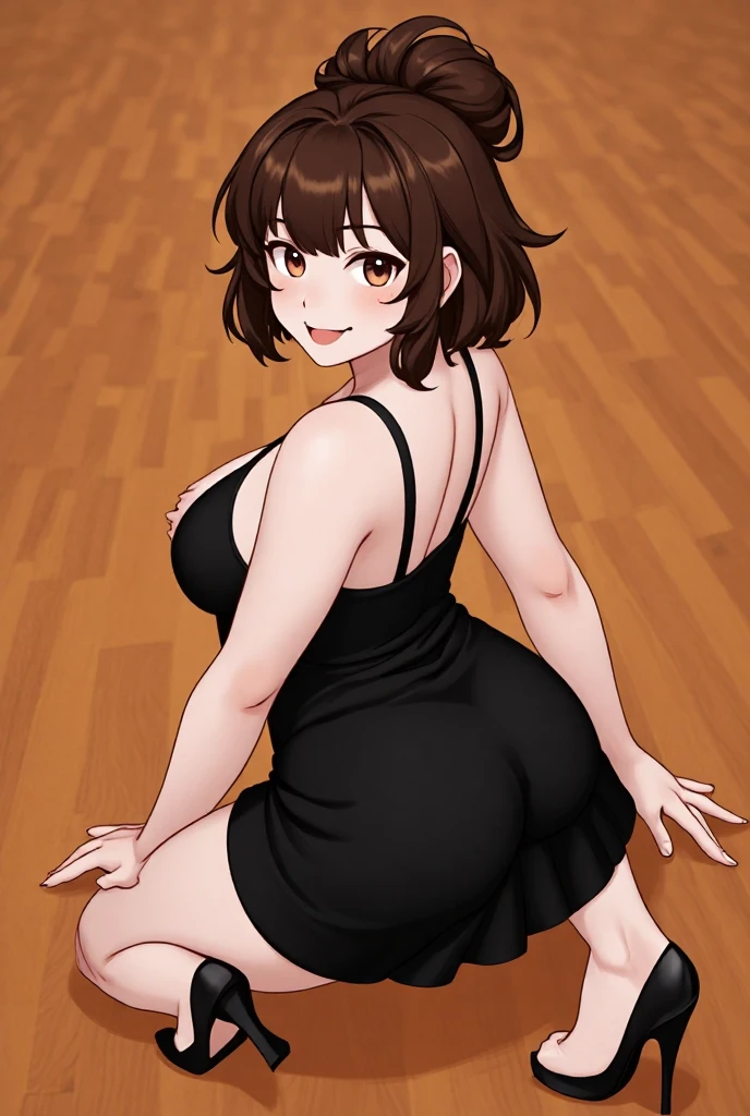 merula, full body, thighs, high heels, solo girl, medium tits, nude tits, nude, ass view, ass focus