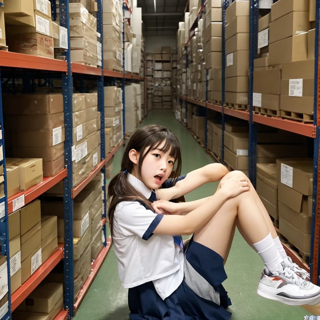 9-year-old Japanese girl runs in hospital