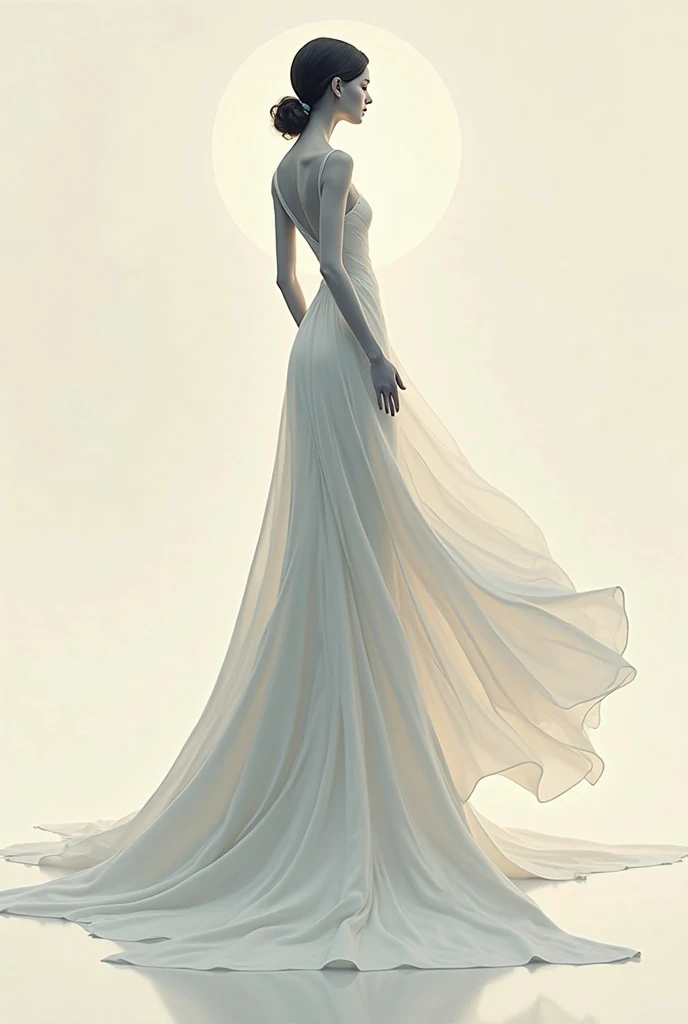 In the photo you can see a female figure, shrouded in airiness and grace. The silhouette features are accentuated by curves and lines that create harmony and elegance. Every detail is delicately expressed, drawing the eye and arousing interest. The image can be bold and sexy, but it is important to remember that each person perceives and interprets such images differently. 