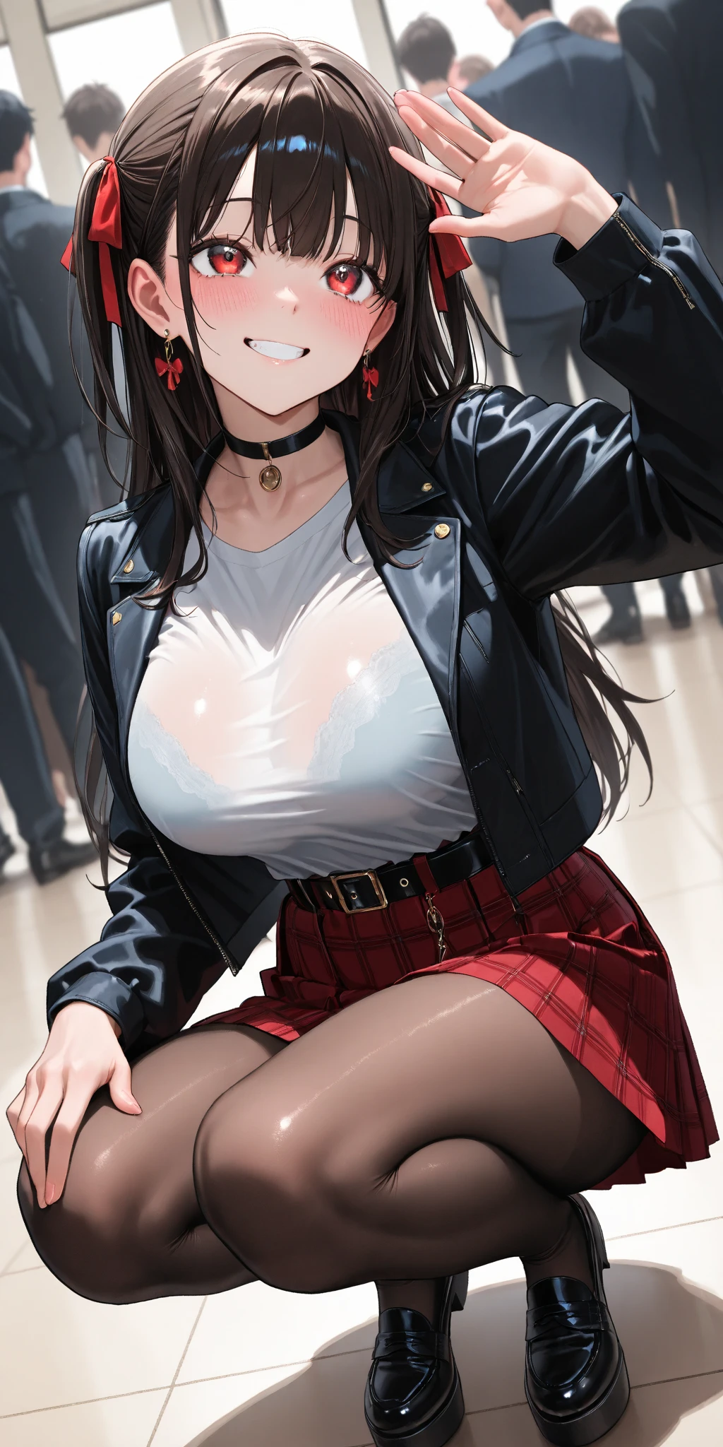 sexy dance show,sexy pose,el condor pasa \(umamusume\),(domino mask),good anatomy, masterpiece, best quality,realistic, hyperrealistic, 16k hdr,Smile,(Live Stage),(see through costume:1.2),Stage costumes,Horse tail,sing a song,ultra miniskirt,navel,micro panties,clearvage,erected nipples,sweat,from below