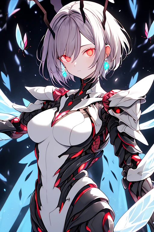 sexy, glossy, ((((sfw)))), ((masterpiece)), ((best quality)), anatomical, intricate details, cinematic light, (navel:1.3), white hair, red eyes, ((alien heavy exoskeleton)), luminous skin, ((whole body covered latex suit)), small breasts, (illustration:1.1), HDR, 8k, art by rutkowski and artgerm, soft cinematic light, adobe lightroom, photolab, BREAK, intricate, highly detailed, (((depth of field))), faded, slate gray atmosphere, ((epic realistic)), (hdr:1.5), ((neutral colors)), art, (muted colors:0.3), hyperdetailed, (artstation:1.2), warm lights, dramatic light, (intricate details:1.3), blood on ((mechanical)) mouth mask, (((frozen \(disney\)))),