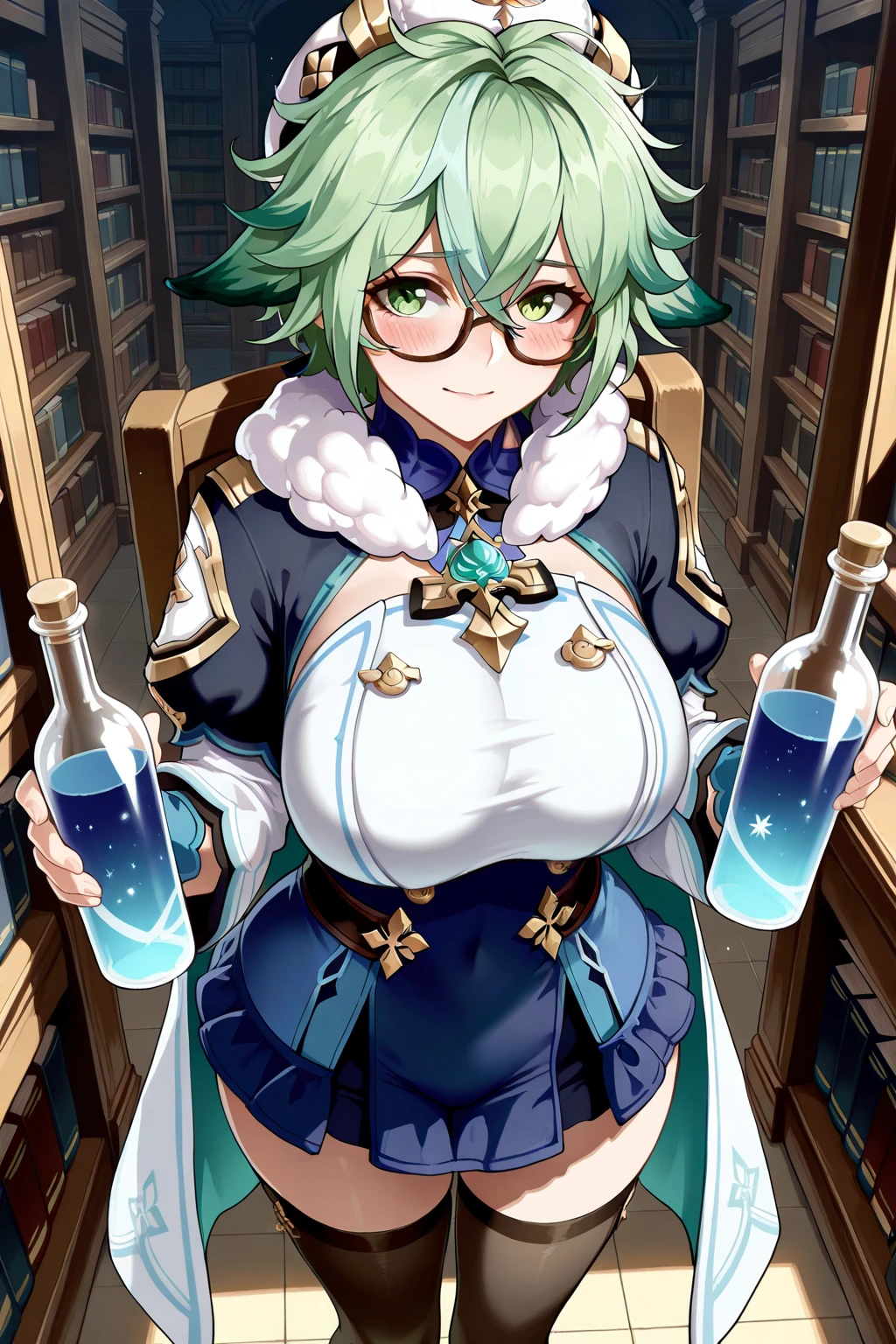 Sucrose in her lab for make a blue potion