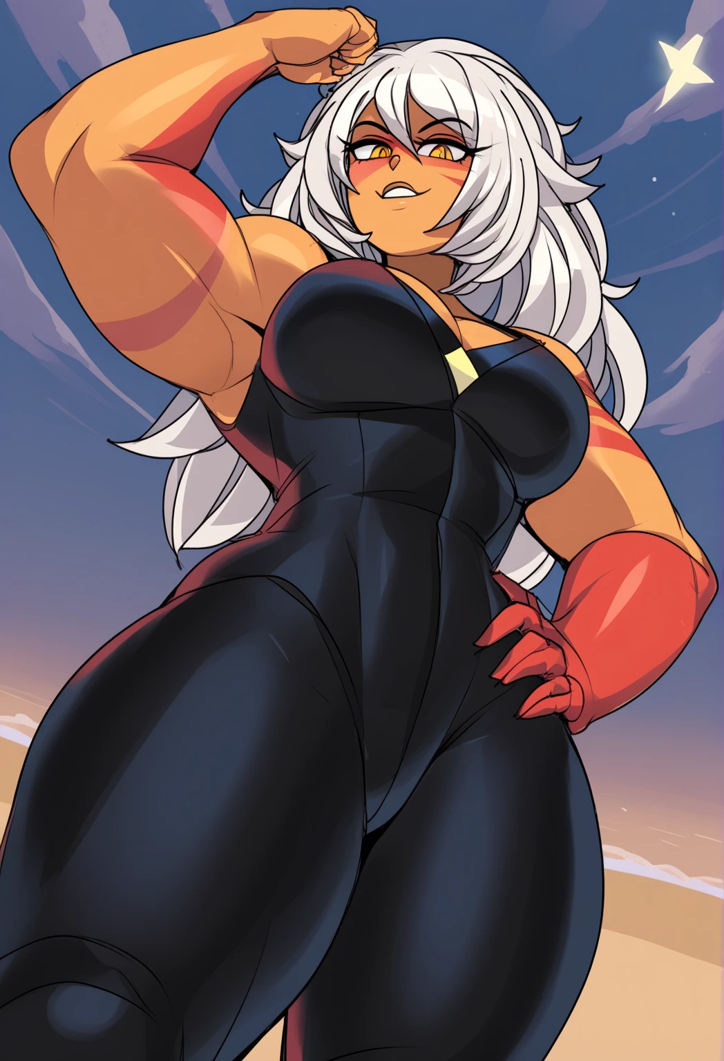 (Masterpiece, plain background:1.2) 1sologirl standing straightforward symmetrical wearing only red high heels 👠 silver white hair 😍 👌 😀 ✨️ ♥️ ❤️pupils eyes symbol, long red fluffy bunny ears