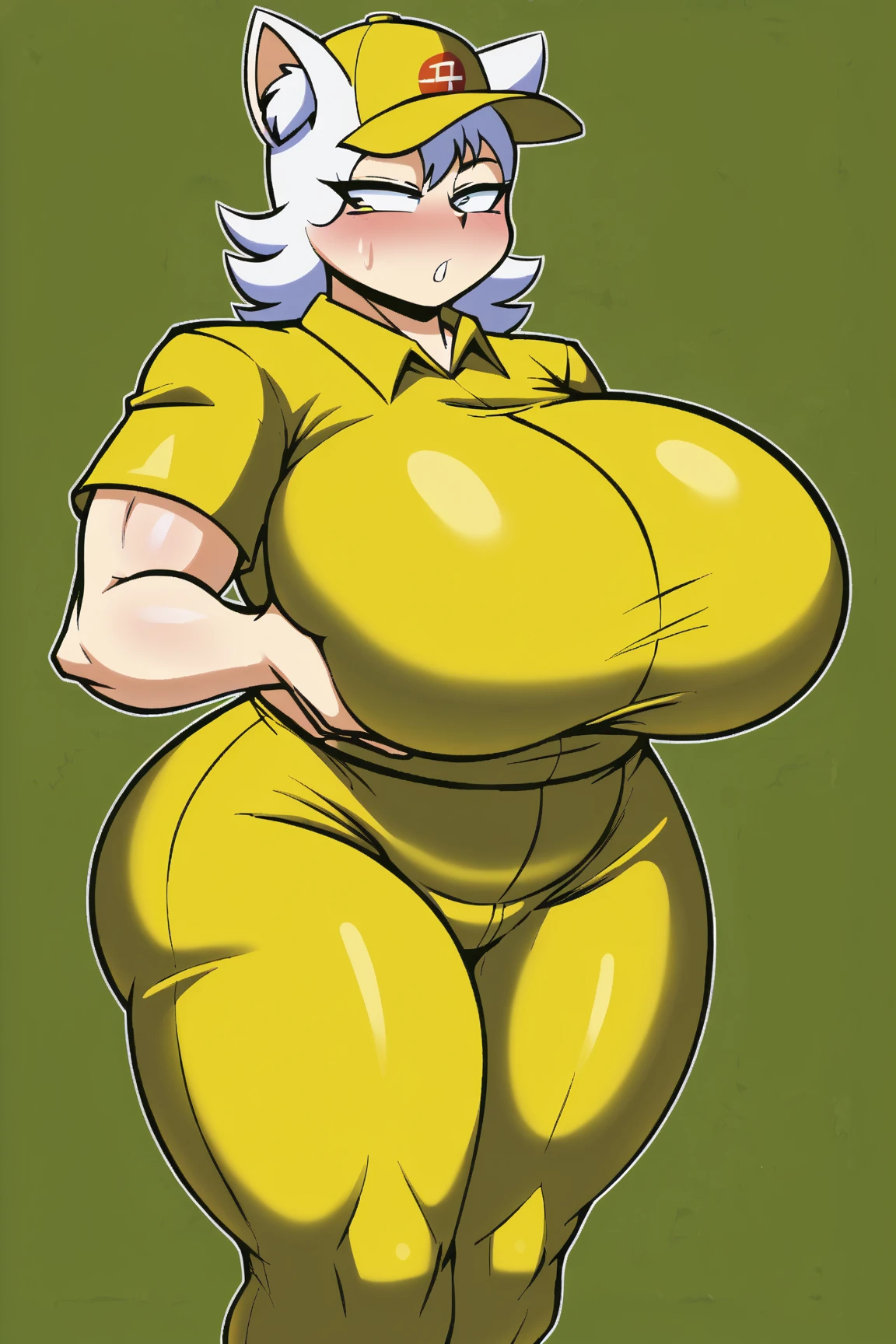 full body in image, full naked woman, full naked body, (feet on image), naked body, simple hair, female body, curvy body, large hips, beautiful woman, thicc body, big thighs, voluptuous body, full thick body, dinamic pose, curve body. detalied pose, body, simple background, expressive face, focus on face, line art, sketch, Full body image of Dexter's Mom from Dexter's Laboratory, full body in image, wearing her original outfit (yellow rubber gloves, green dress with white apron, red hair in a bob cut, and white shoes), short hair, female body, curvy and voluptuous body, dynamic pose, detailed pose, simple background, expressive face, focus on face, line art, sketch

